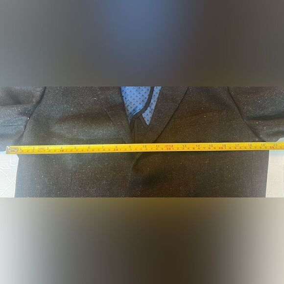 COPY - Duchamp Wool Blend Sportscoat Blazer Sz 38R Black White Flecks Med Weigh… - Picture 4 of 12